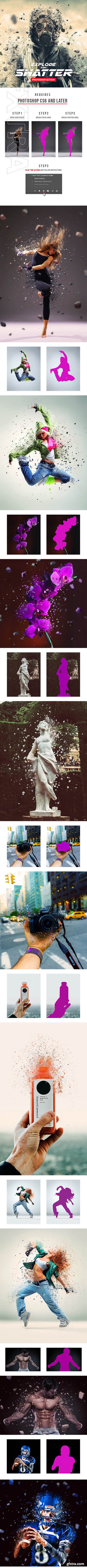 GraphicRiver - Explode And Shatter Photoshop Action 22569500