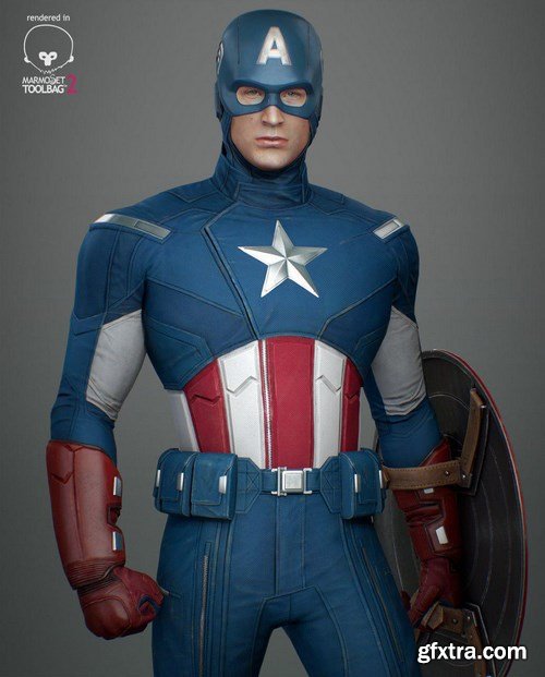 Captain America Avengers 3D Model