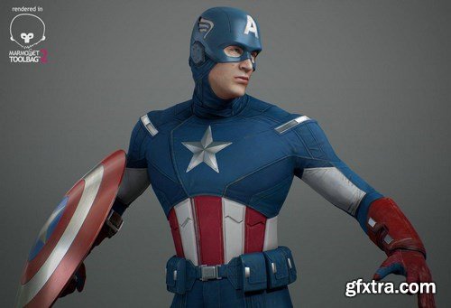 Captain America Avengers 3D Model