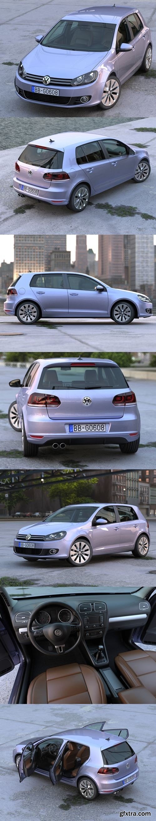 Volkswagen Golf 5 door 2010 3D Model