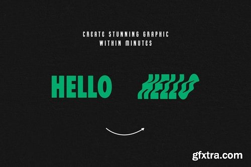 Transmission Warp Text Effects