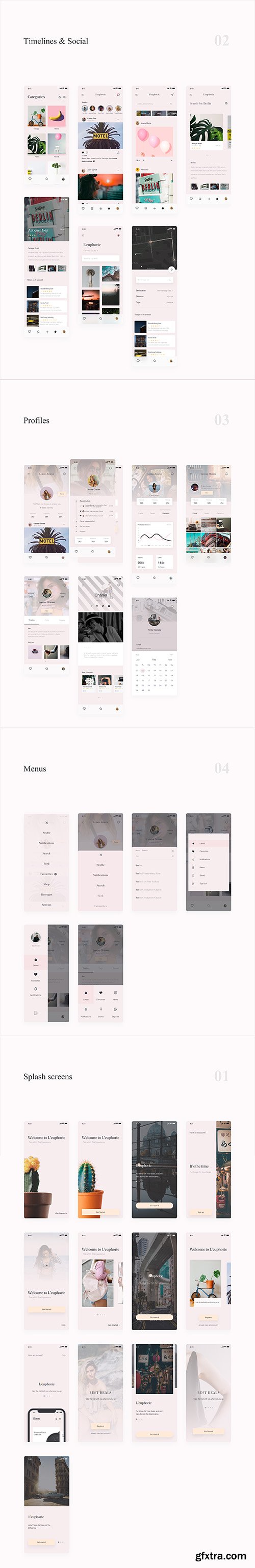 L’euphorie Mobile UI Kit