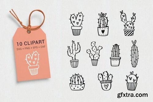Cactus Lover quotes clipart svg