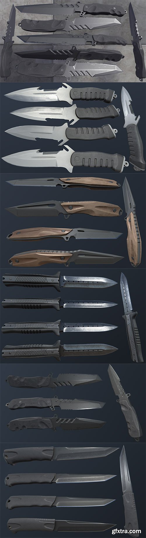 Cubebrush - HQ PBR Combat knives pack Cubebrush - HQ PBR Combat knives pack