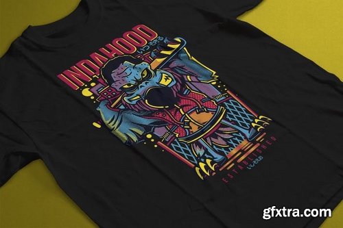 Indahood T-Shirt Design Template