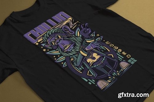 Chillin T-Shirt Design Template