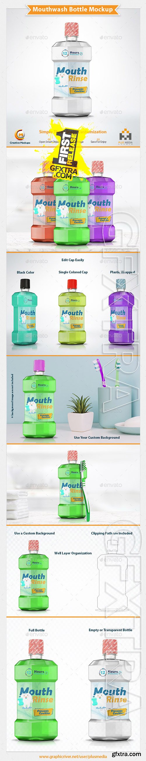Mouthwash Bottle Mockup 22633895