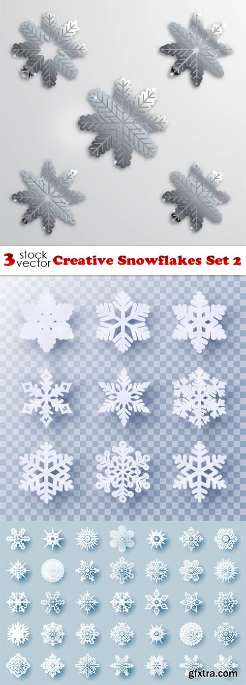 Vectors - Creative Snowflakes Set 2