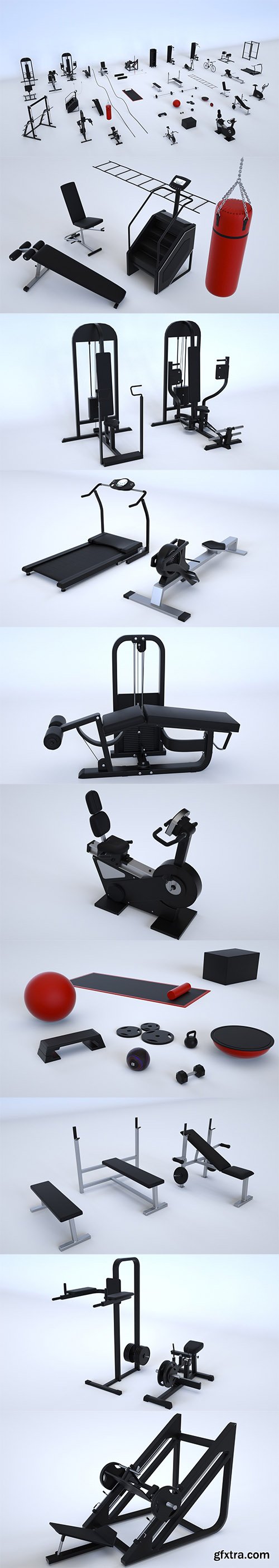 Cubebrush - Gym Equipment Pack