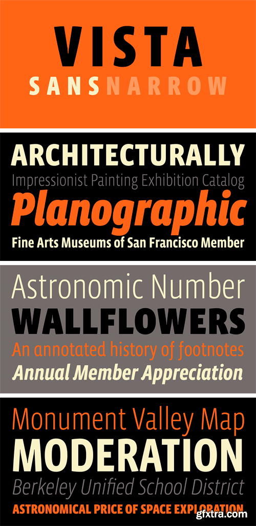 Vista Sans Narrow Font Family