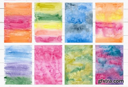 Vivid &amp; Bright Watercolor Textures