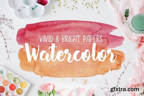 Vivid &amp; Bright Watercolor Textures