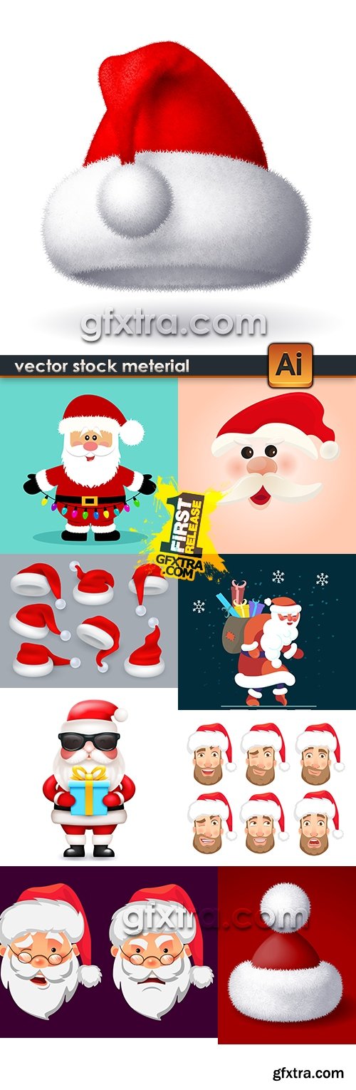 Christmas Santa and red cap design