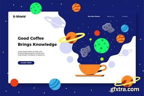 Coffee World - Banner & Landing Page