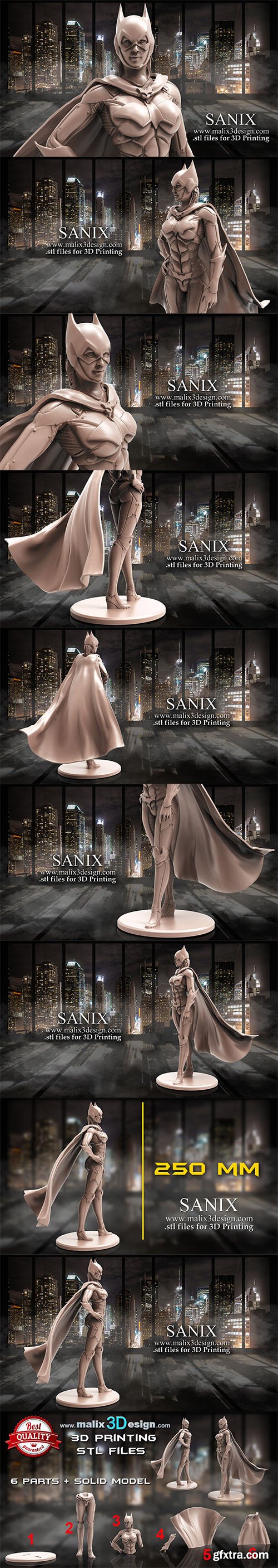 Cubebrush - BATGIRL 3D Print Model Cubebrush - BATGIRL 3D Print Model