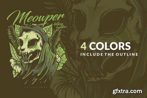 Meowper T-Shirt Design Template