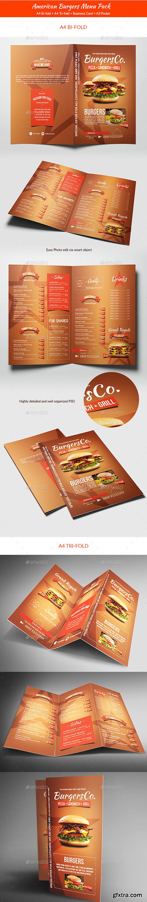 American Burgers Food Menu Pack 14352681 American Burgers Food Menu Pack 14352681