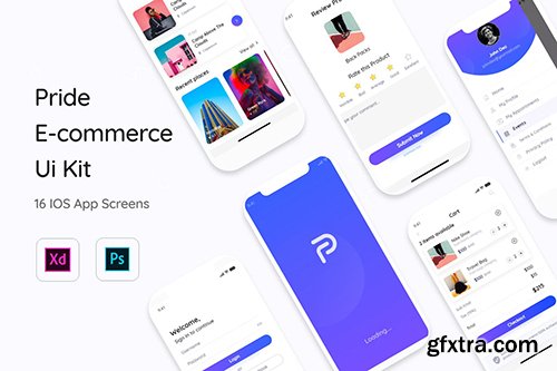 Pride E-Commerce App Mobile UI Kit Pride E-Commerce App Mobile UI Kit