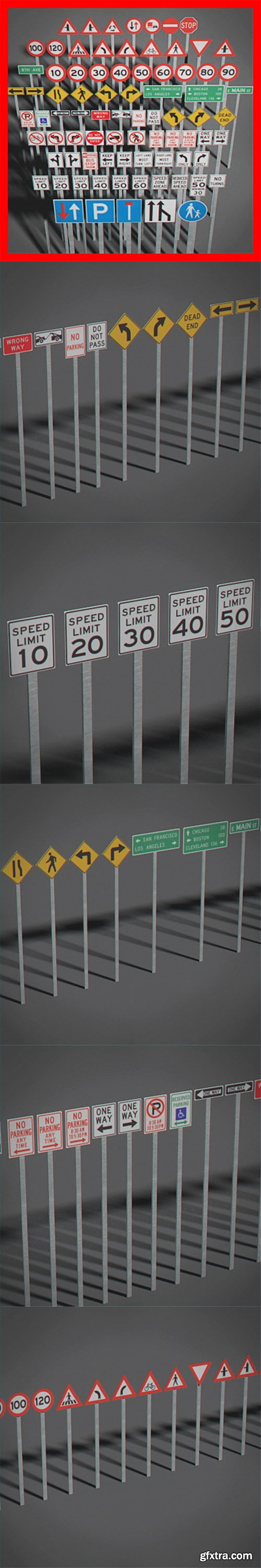 Cubebrush - Pack - Traffic Signs