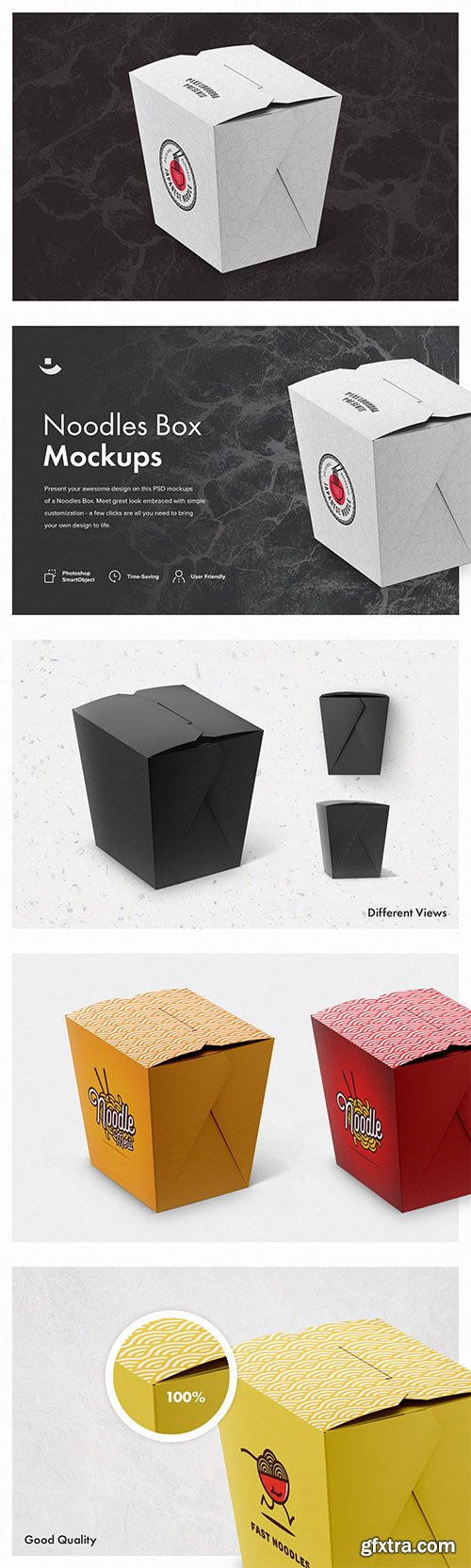 Noodles Box Mockup Set Noodles Box Mockup Set