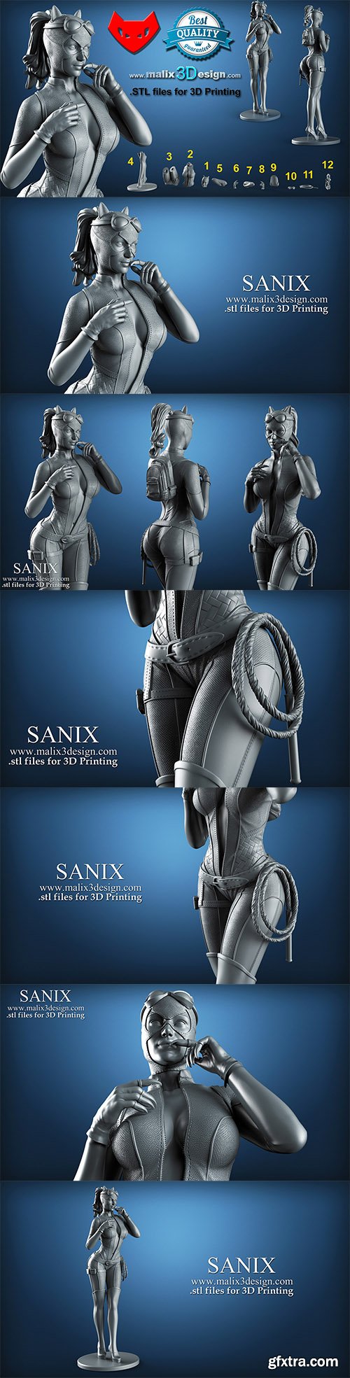 Cubebrush - CATWOMAN - 3D Printable Model Cubebrush - CATWOMAN - 3D Printable Model