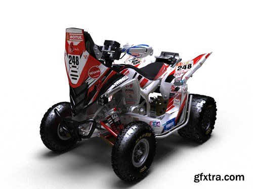 Yamaha Raptor QUAD 3D Model
