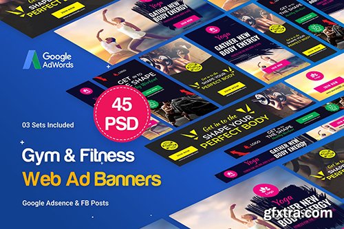 Gym & Fitness Banners Ad - 45 PSD [03 Sets] 2