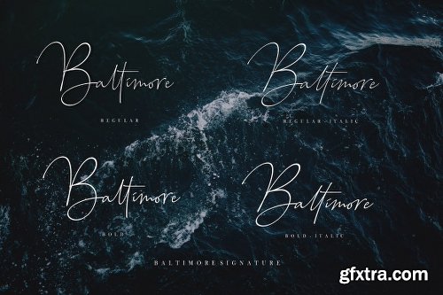 CreativeMarket Baltimore - 4 Font Family 3018453