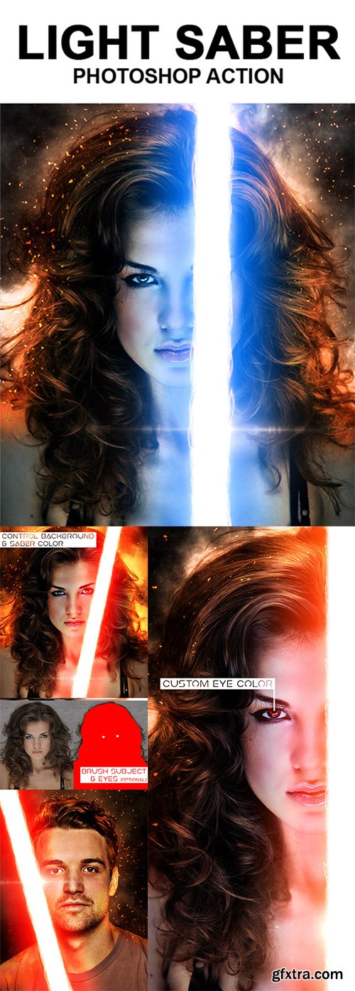 Graphicriver - Light Saber Photoshop Action 18542969