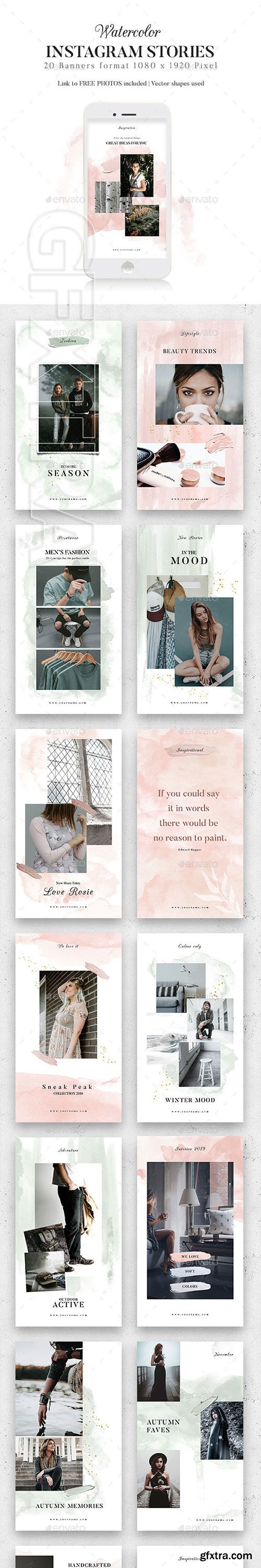 GraphicRiver - Instagram Stories Watercolor Brush 22662632