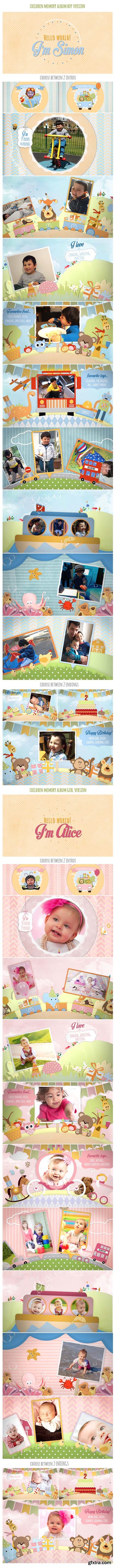 Videohive Children Memory Album And Birthday Invitation 11356837