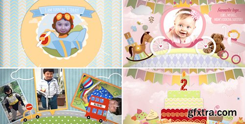 Videohive Children Memory Album And Birthday Invitation 11356837