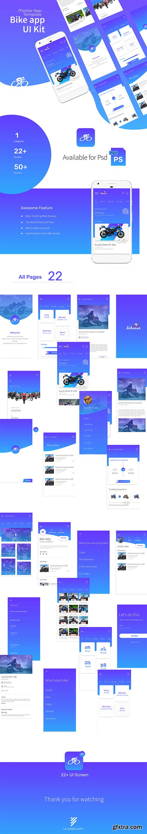 Bikers App UI Kit Bikers App UI Kit