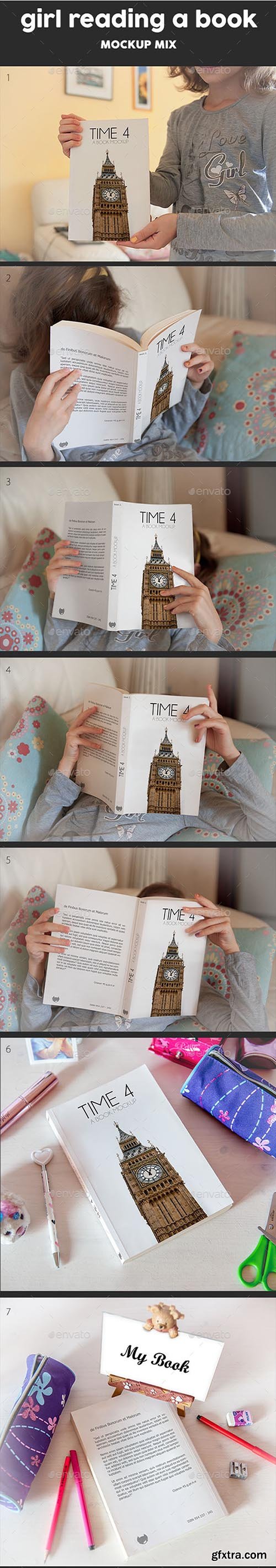 Girl Reading Book Mockup 9152796