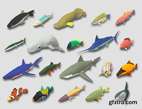 Cubebrush - Fish Cartoon Collection Part 01 Animated Cubebrush - Fish Cartoon Collection Part 01 Animated