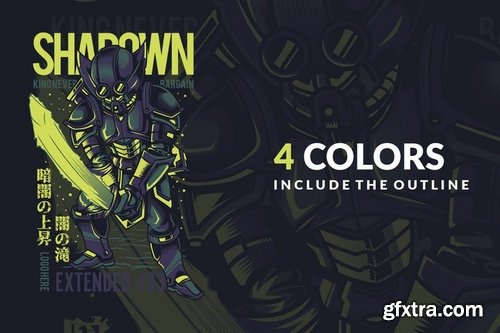 Shadown Knight T-Shirt Design Template