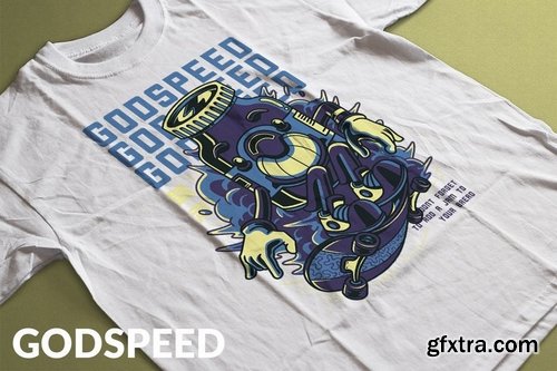 Godspeed T-Shirt Design Template