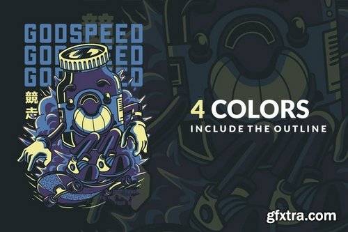 Godspeed T-Shirt Design Template