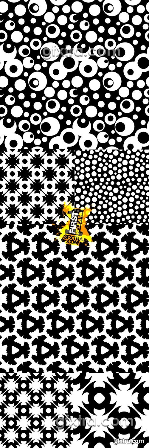 Modern geometric abstract pattern black design 20