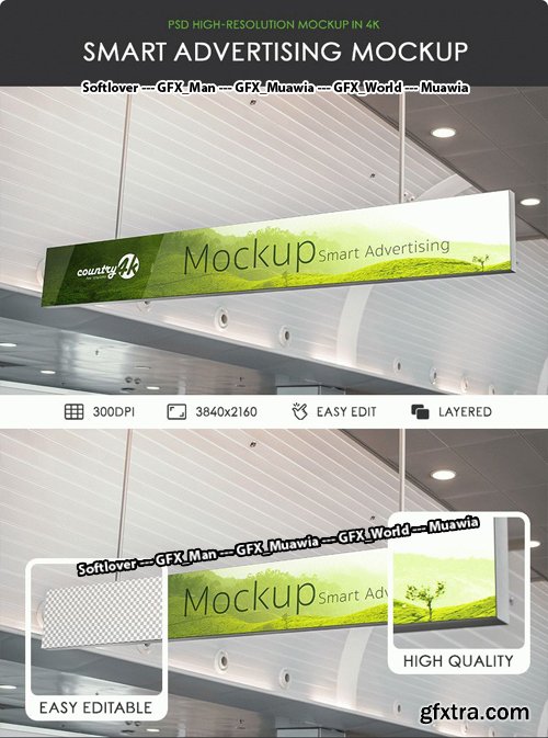 Smart Advertising PSD Mockup in 4k