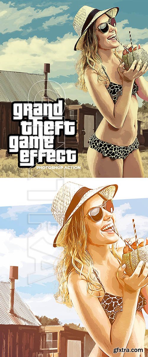 GraphicRiver - GrandTheft Game Effect - Photoshop Action 22661258
