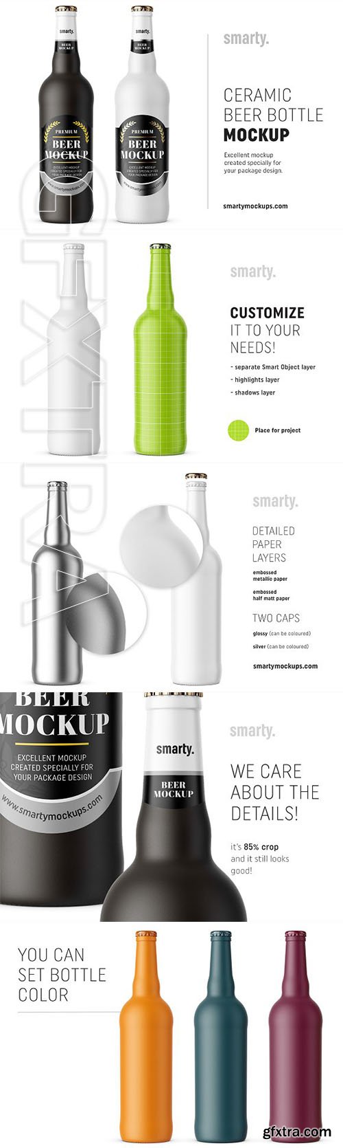 CreativeMarket - Ceramic beer bottle mockup 2975541