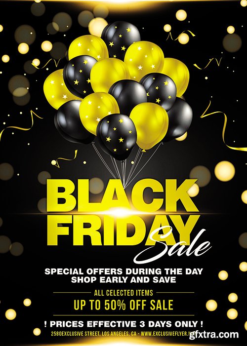 Black Friday Sale 2019 Flyer - Business A5 Template