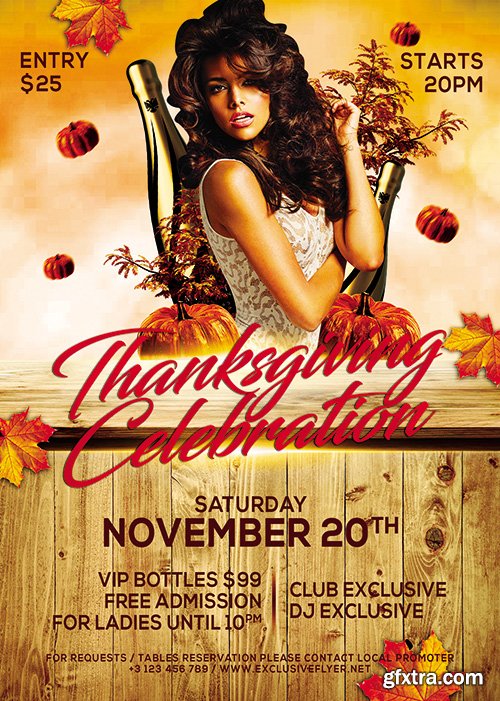 Thanksgiving Celebration Flyer - Autumn A5 Template Thanksgiving Celebration Flyer - Autumn A5 Template