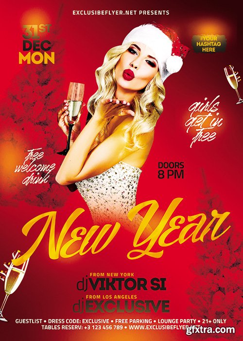 New Year Night 2019 Flyer - Seasonal A5 Template New Year Night 2019 Flyer - Seasonal A5 Template