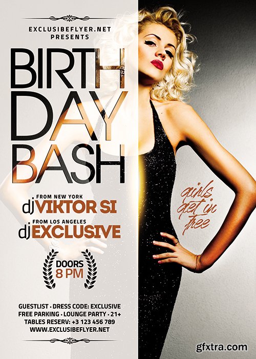 Birthday Bash Flyer – Club A5 Template Birthday Bash Flyer – Club A5 Template