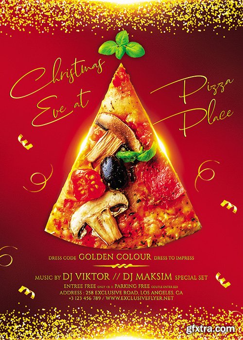 Christmas Eve Party Flyer - Seasonal A5 Template Christmas Eve Party Flyer - Seasonal A5 Template