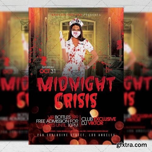 Midnight Crisis Flyer - Halloween A5 Template Midnight Crisis Flyer - Halloween A5 Template