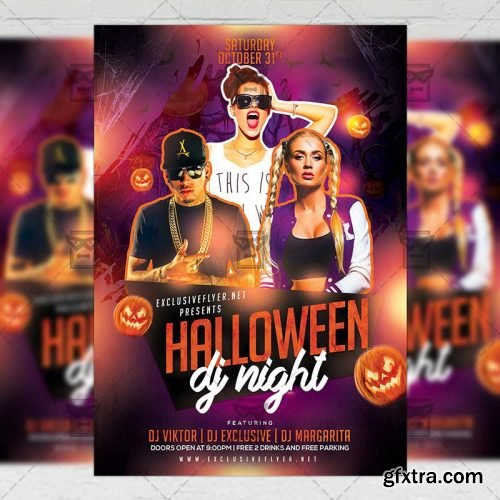Halloween Dj Night Flyer - Seasonal A5 Template Halloween Dj Night Flyer - Seasonal A5 Template
