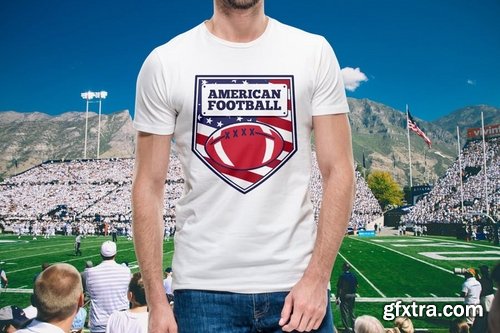 Vintage American Football Logos USA Sports Badge